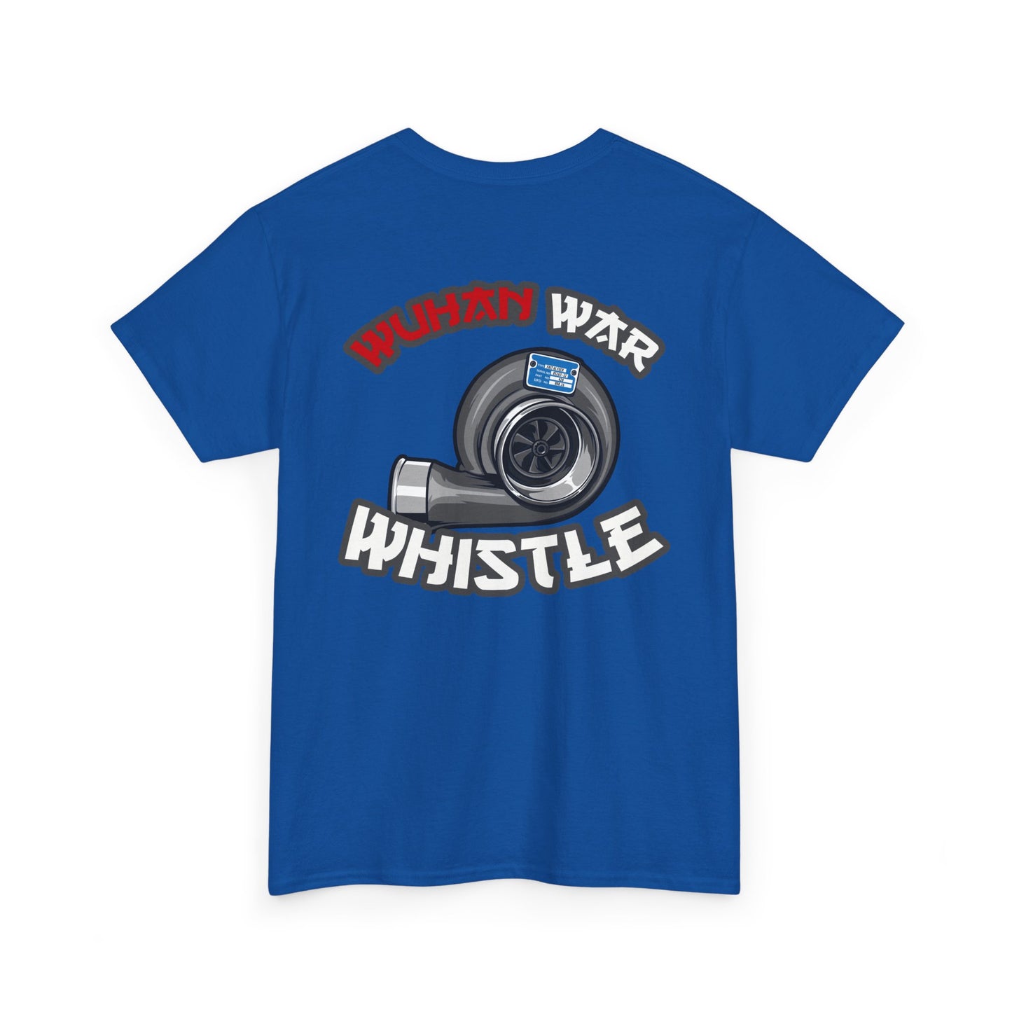 Wuhan War Whistle backprint T-shirt  blue