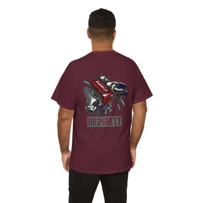 B26DETT back graphic T-shirt - Show off your car passion with style dark red