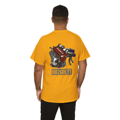 B26DETT back graphic T-shirt - Show off your car passion with style yellow