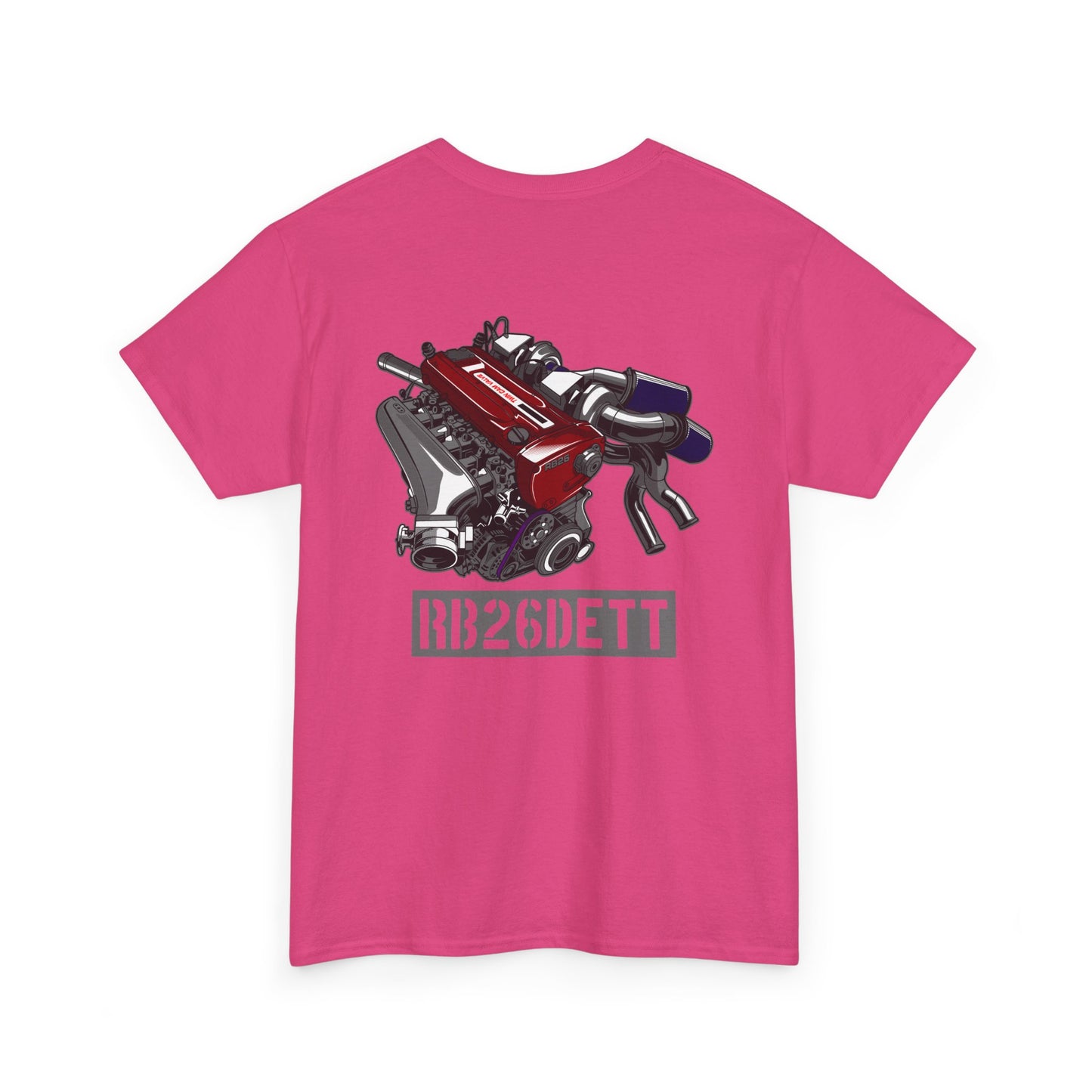 RB26DETT backprint T-shirt - Ideal gift for car lovers and tuners pink