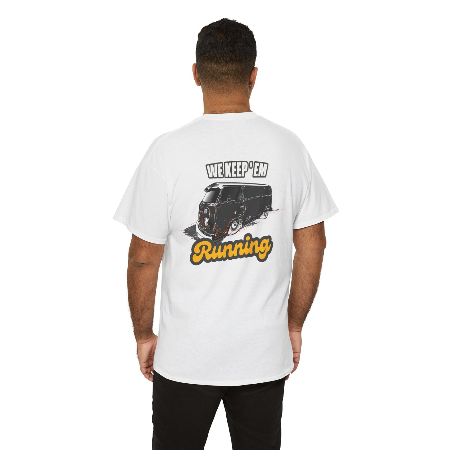 VW Bus graphic T-shirt - Ideal for automotive fans and mechanics white