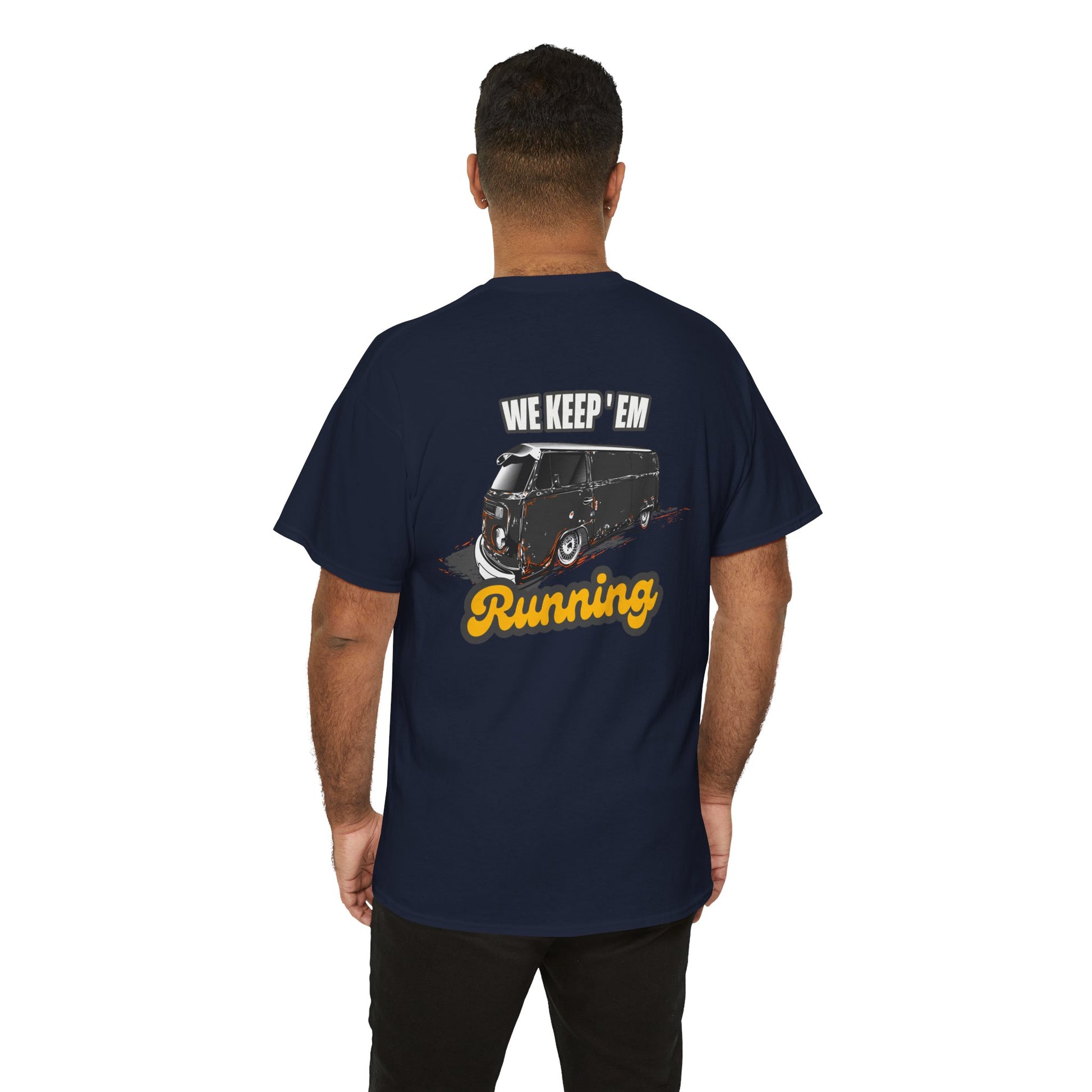 VW Bus graphic T-shirt - Ideal for automotive fans and mechanics navy