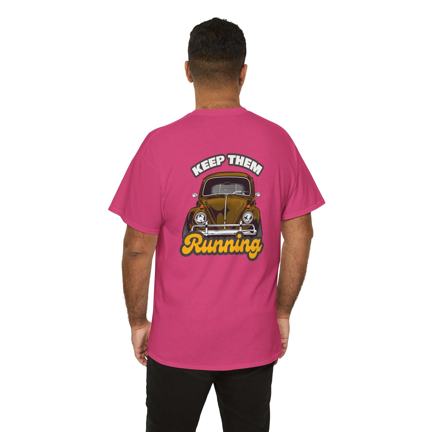 VW Beetle T-shirt - Perfect for vintage Volkswagen enthusiasts pink