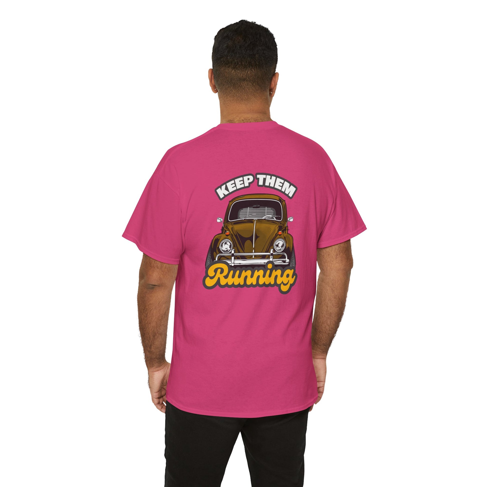 VW Beetle T-shirt - Perfect for vintage Volkswagen enthusiasts pink