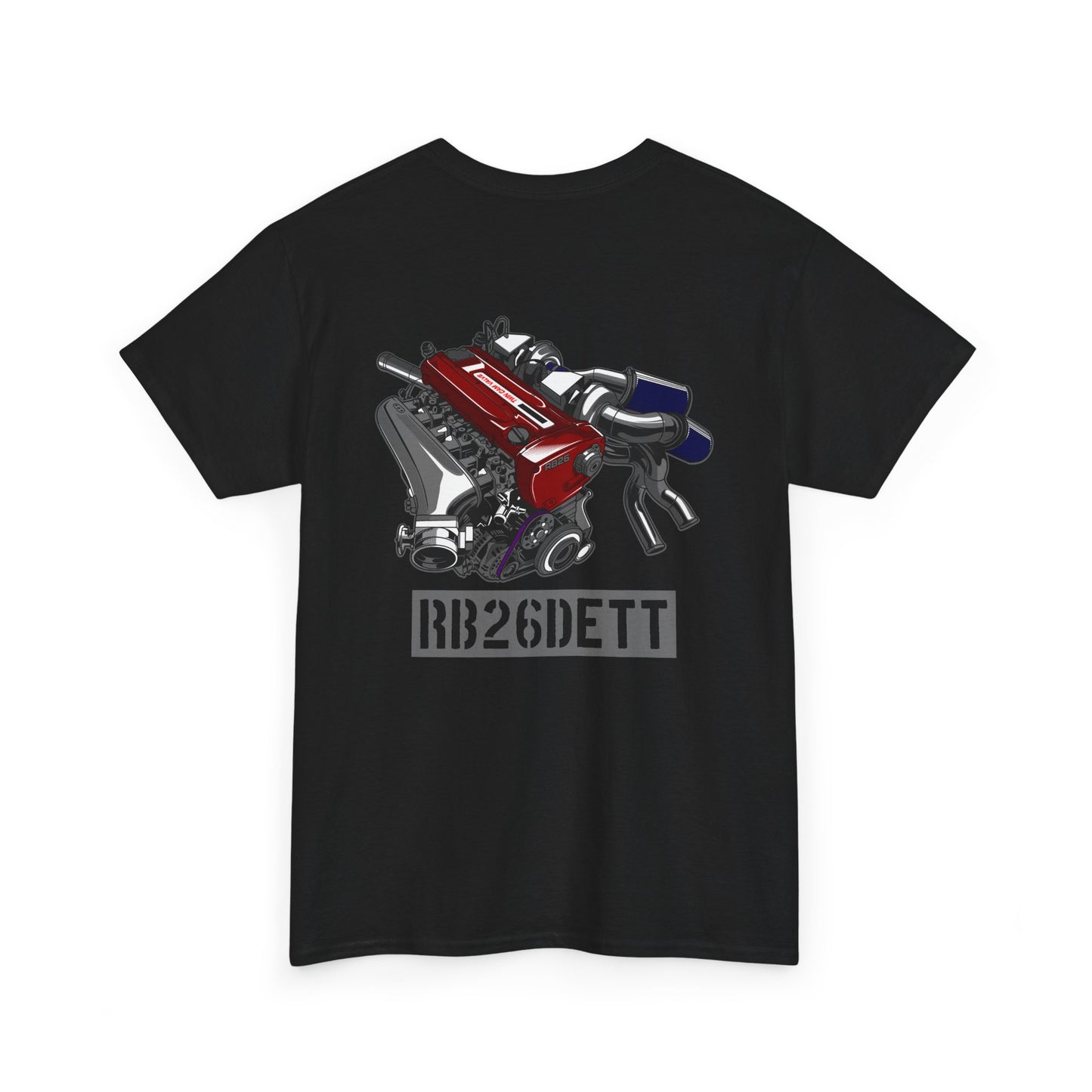 RB26DETT backprint T-shirt - Ideal gift for car lovers and tuners black