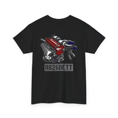 RB26DETT backprint T-shirt - Ideal gift for car lovers and tuners black