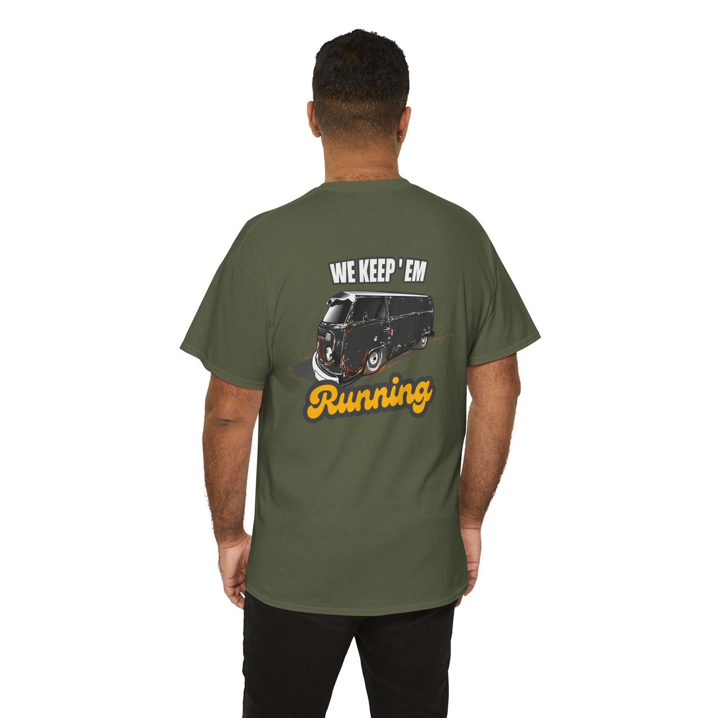 VW Bus graphic T-shirt - Ideal for automotive fans and mechanics green