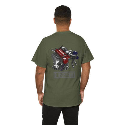 B26DETT back graphic T-shirt - Show off your car passion with style green