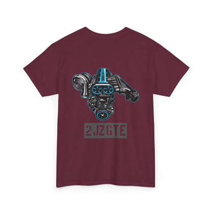 2JZ-GTE engine T-shirt - Ideal for Toyota fans and tuners dark red