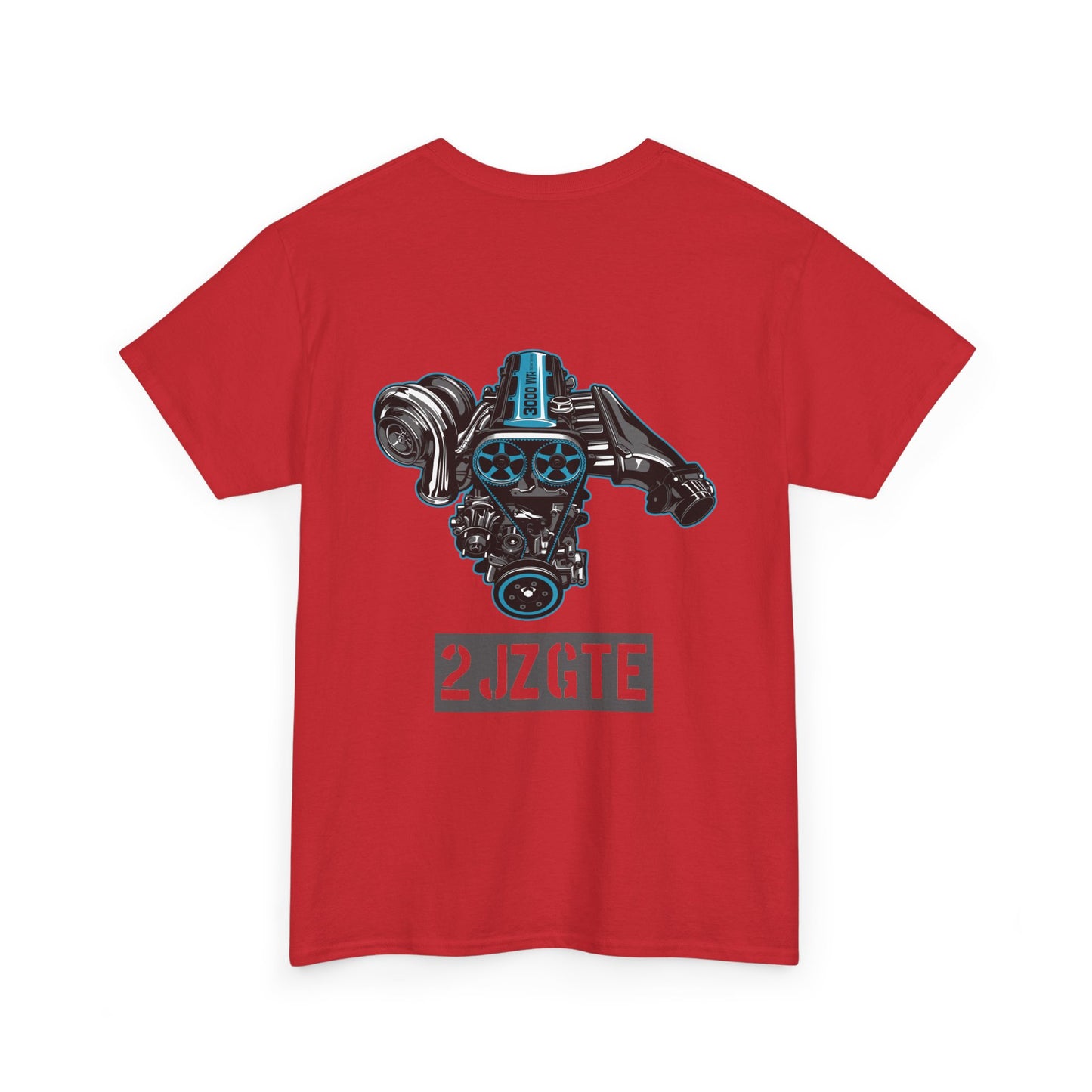 2JZ-GTE engine T-shirt - Ideal for Toyota fans and tuners red