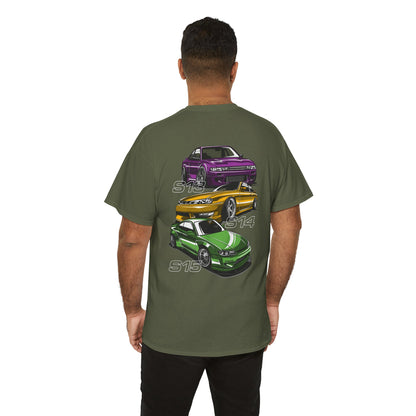 Nissan Silvia's T-shirt - Ideal for drifting and car fans with model  green