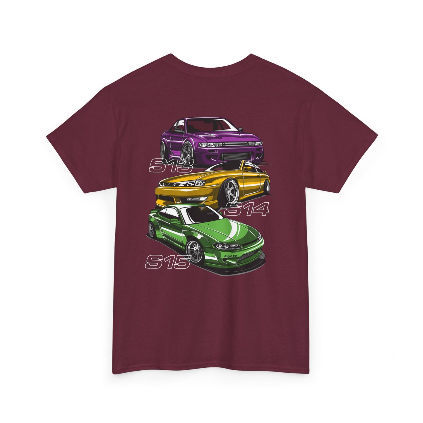 Nissan Silvia's T-shirt - Ideal for drifting and car fans dark red